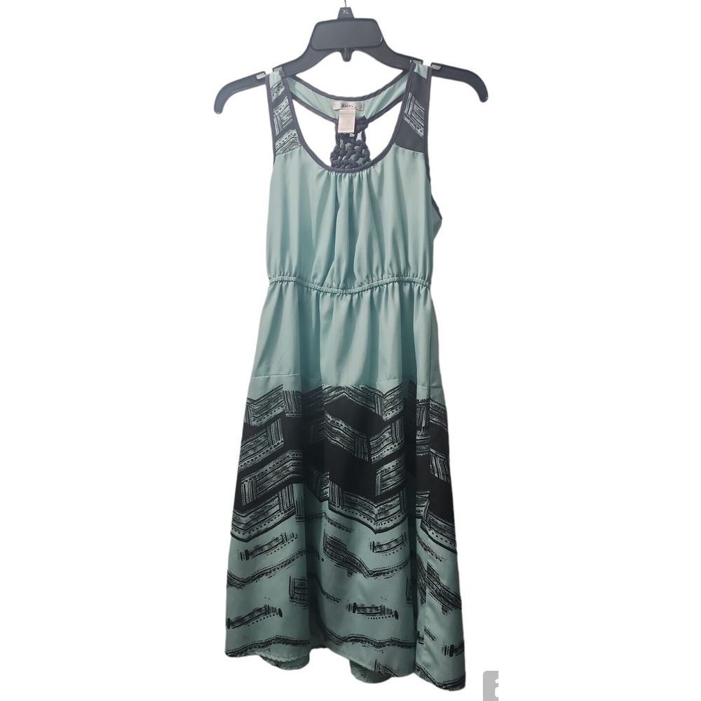 Esley Dress Sleeveless Casual Summer Print Blue Black Size S‎
